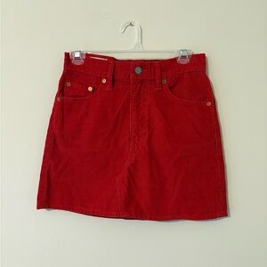 Red Levi’s Corduroy Women's Skirt